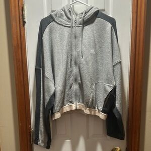 ▪️Adidas Heather Gray Full-Zip Hoodie